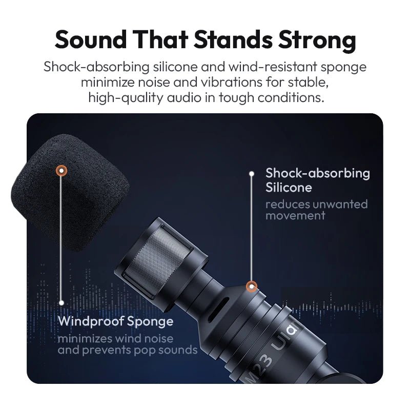 Ulanzi AM23 Type-C Mini Mic - Compact 360° Pickup Angle Mic microphones