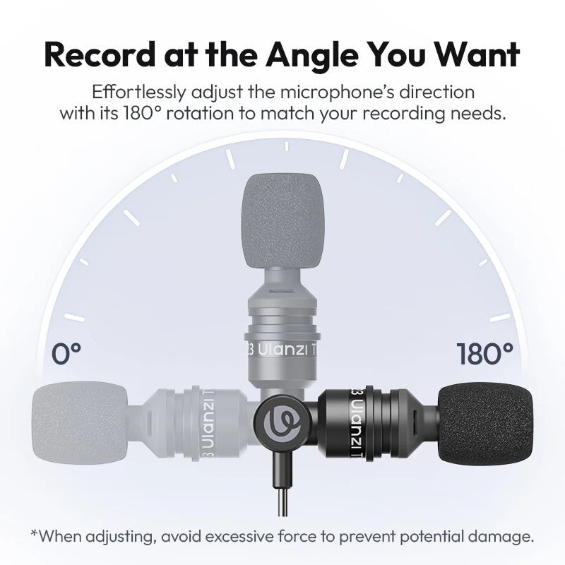 Ulanzi AM23 Type-C Mini Mic - Compact 360° Pickup Angle Mic microphones