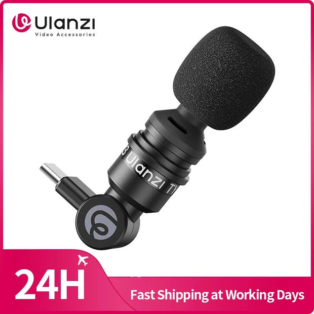 Ulanzi AM23 Type-C Mini Mic - Compact 360° Pickup Angle Mic microphones