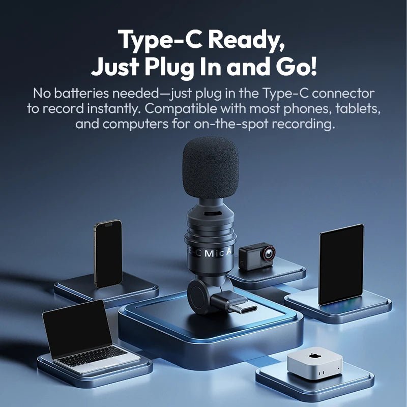 Ulanzi AM23 Type-C Mini Mic - Compact 360° Pickup Angle Mic microphones