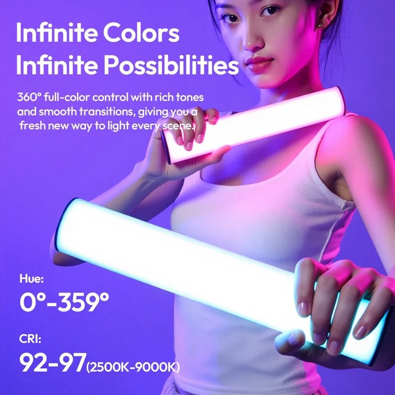 B15RGB 15W RGB Tube Light Magnetic Stick with 18W Overdrive Mode lights