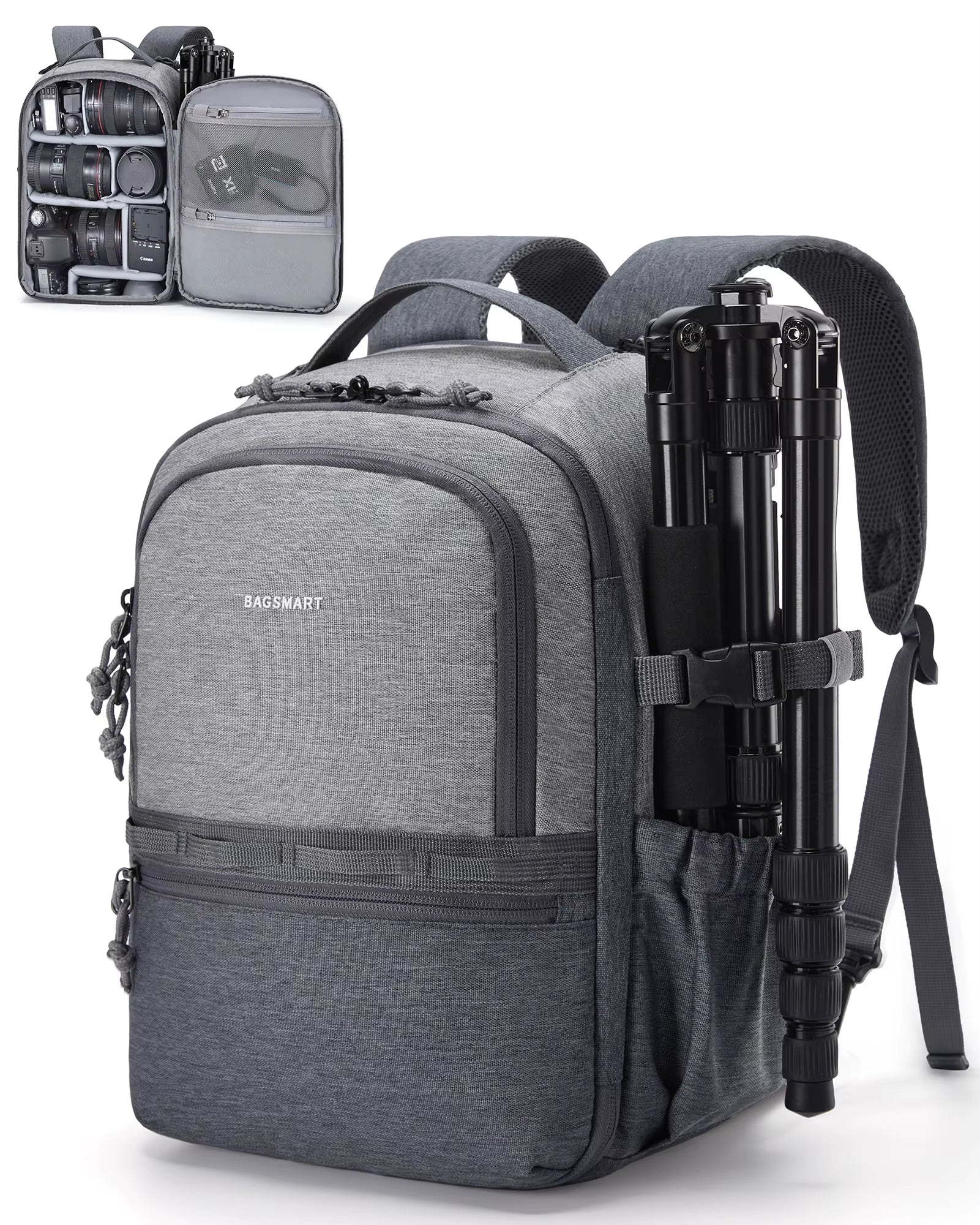 BAGSMART 2-In-1 Anti-Theft Camera Backpack for Sony Canon Nikon - Visión Creativa