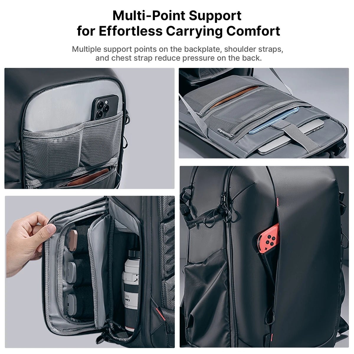 Ulanzi BP09 Camera Backpack - 22L Waterproof Travel Bag with Tripod Holder - Visión Creativa