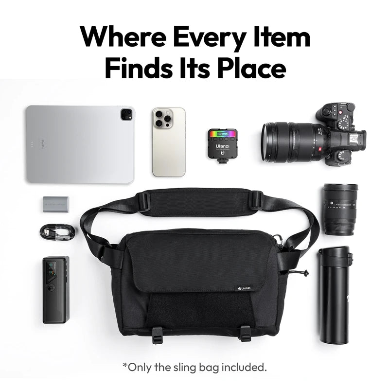 BP11 Camera Sling Bag Concept Shoulder 9L for Digital Canon/Nikon/Sony/Dji Drone Lightweight Travel DIY Photography Bags - Visión Creativa