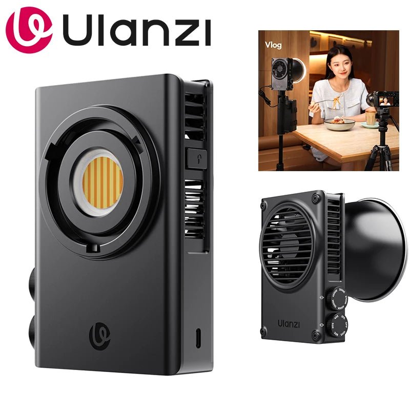 C01 100W Portable COB Light 2700K - 6500K Bi - Color Video Light W Cooling Fan for Camera Phone Vlog Photography Livestream - Visión Creativa
