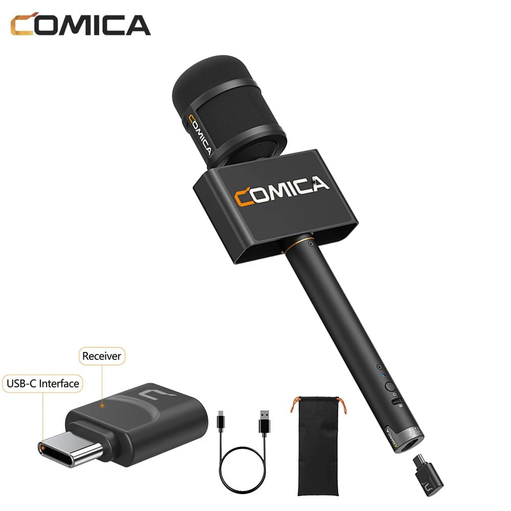 Comica Revo S Wireless Reporter Microphone for Smartphone Windows for Podcasting, Report, Interview, Video Recording, Live Strea - Visión Creativa