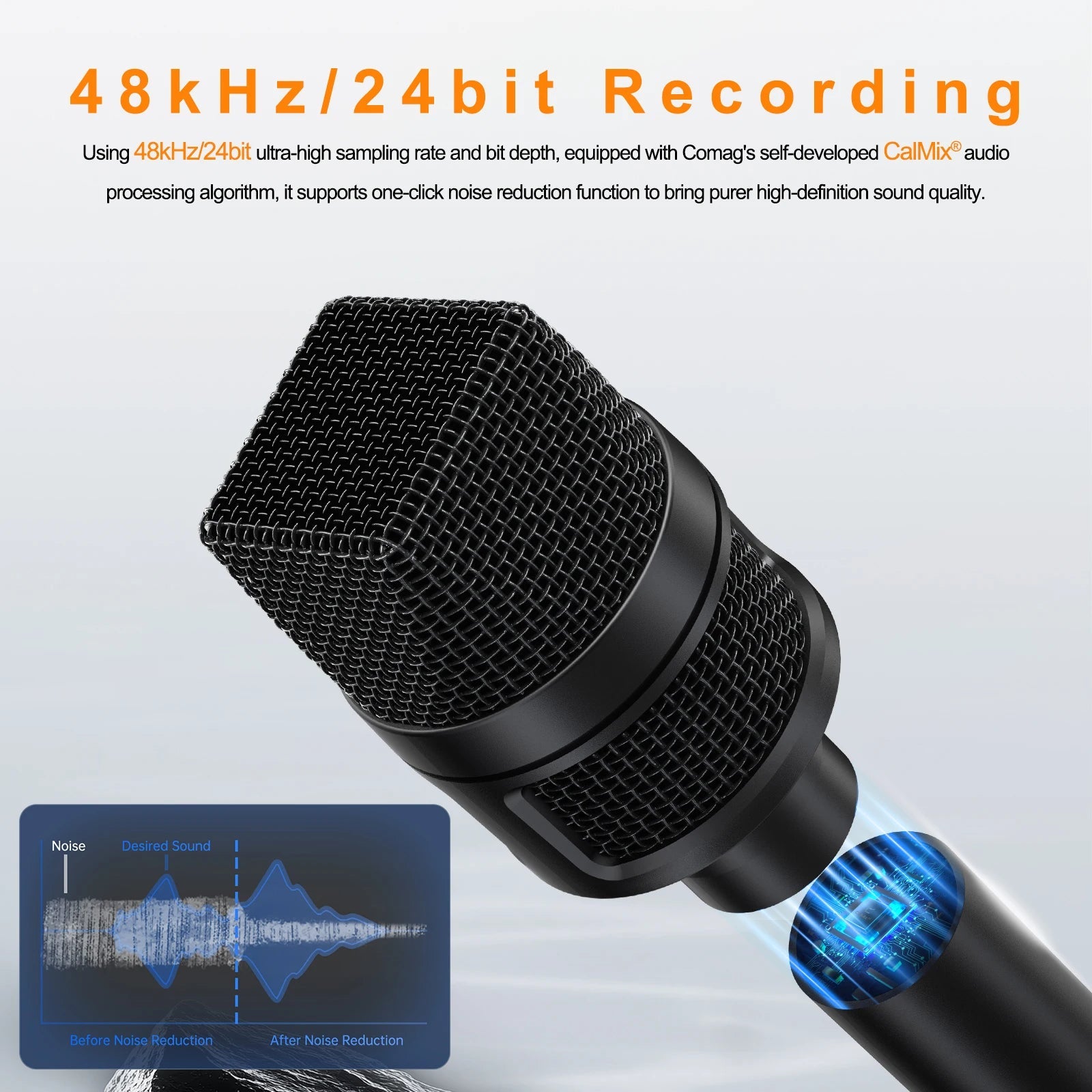 Comica Revo S Wireless Reporter Microphone for Smartphone Windows for Podcasting, Report, Interview, Video Recording, Live Strea - Visión Creativa