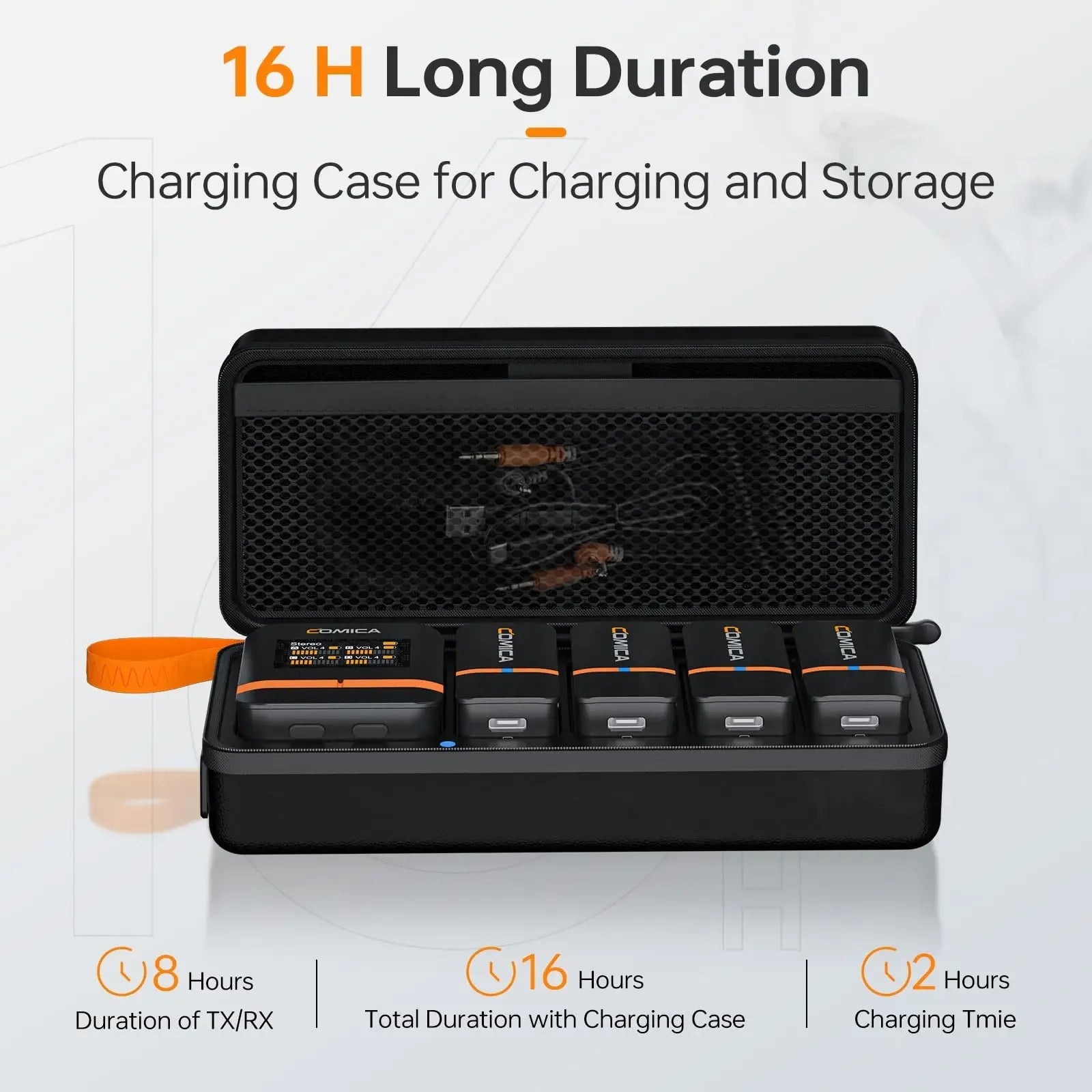 Comica Vimo Q Four Channel 2.4G Mini Wireless Microphone with Charging Box for Camera Smartphone PC Live Streaming Interviews - Visión Creativa
