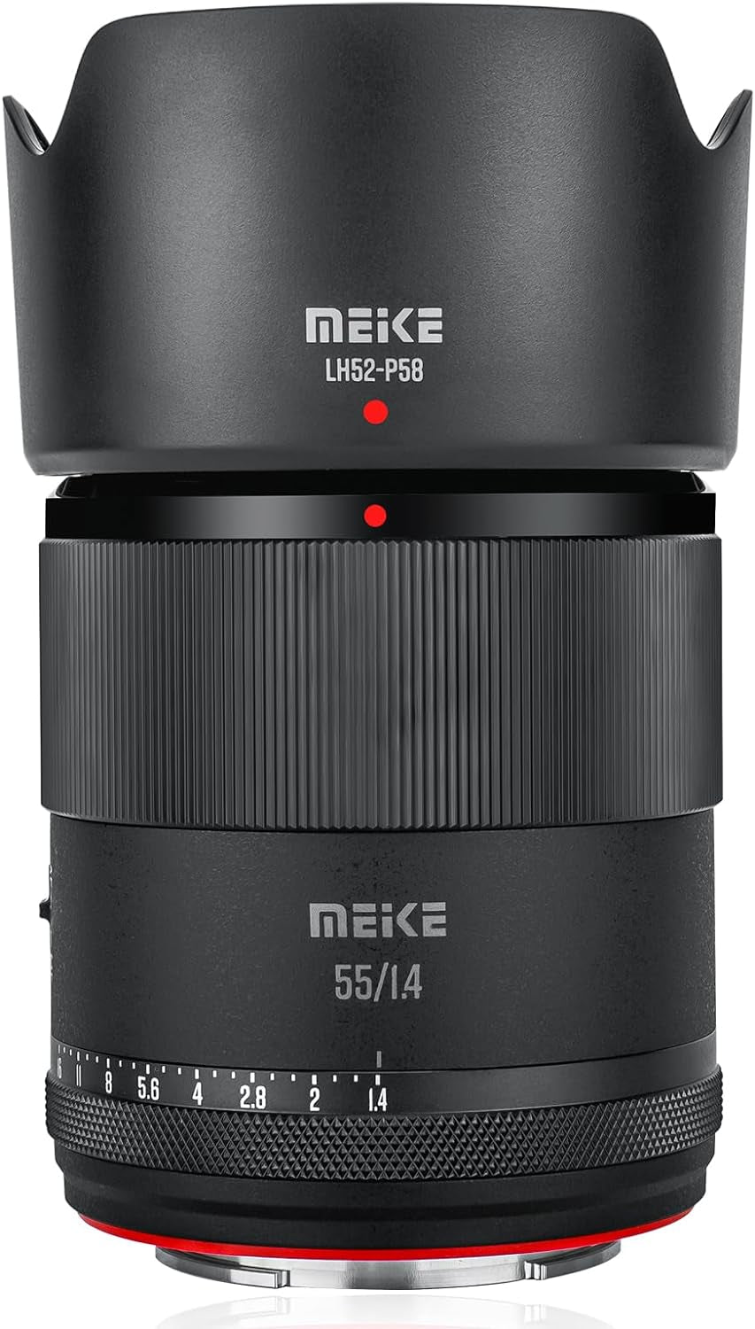 55Mm F1.4 Standard Aperture APS-C Frame STM Auto Focus Fixed Prime Portrait Lenses for Sony E Mount Mirrorless Cameras FX30 ZV-E10 ZVE10 II A6600 A6400 A5000 A5100 A6000 A6100 A6300 A6500 A6700