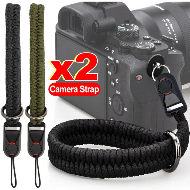 Detachable Camera Wrist Strap Sturdy Thicker Quick Release Nylon Camera Lanyard Short Hand Staps for Sony DJI Hanging Cord