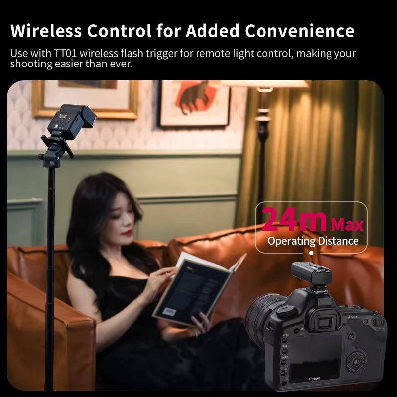Ulanzi F32 Wireless Camera Flash Speedlite for Sony, Canon, Nikon, Fuji, Olympus, Pentax flash