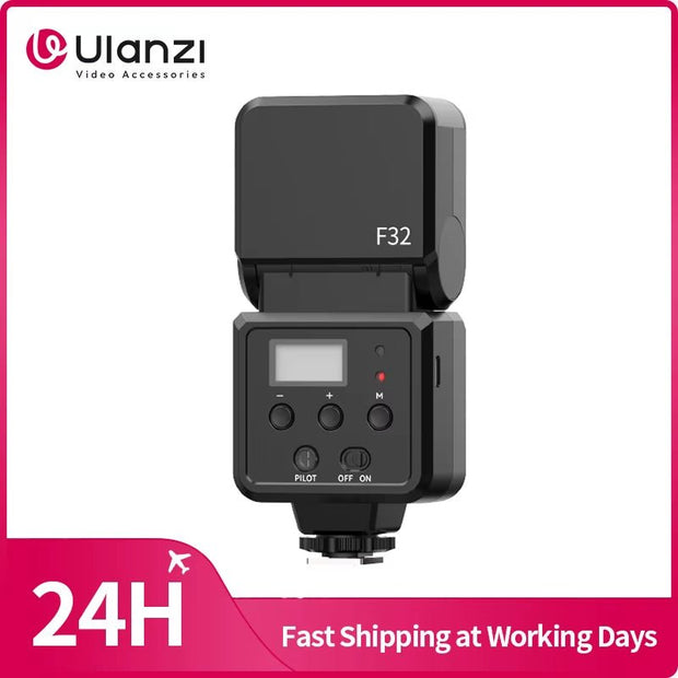 Ulanzi F32 Wireless Camera Flash Speedlite for Sony, Canon, Nikon, Fuji, Olympus, Pentax flash