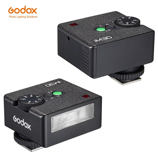 Godox Im30 Mini Portable Manual Flash - Full Output Levels for Cameras - Visión Creativa 