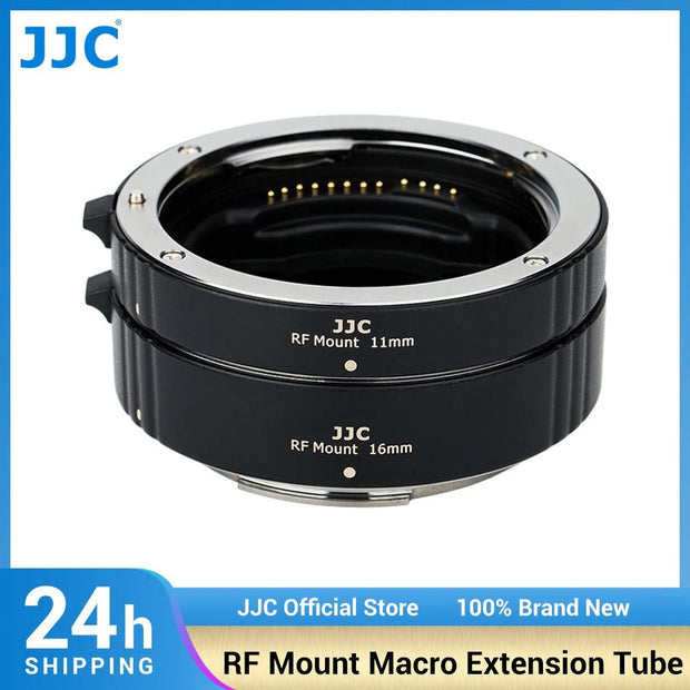JJC RF Mount Auto Focus Macro Extension Tube Ring Set for R50 R7 R8 R5 R6 R10 EOS R RP R3 R6 Mark II R100 RF Mount Len - Visión Creativa