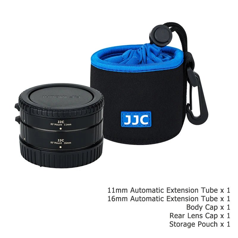JJC RF Mount Auto Focus Macro Extension Tube Ring Set for R50 R7 R8 R5 R6 R10 EOS R RP R3 R6 Mark II R100 RF Mount Len - Visión Creativa