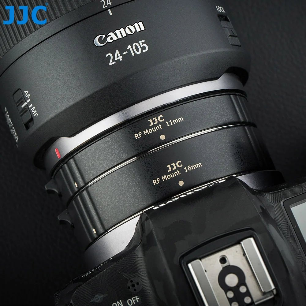 JJC RF Mount Auto Focus Macro Extension Tube Ring Set for R50 R7 R8 R5 R6 R10 EOS R RP R3 R6 Mark II R100 RF Mount Len - Visión Creativa
