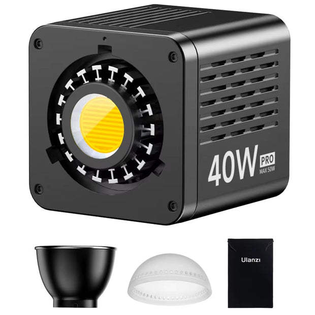 L023 40W Pro Video Light Bi-Color COB Light Mini Bowens Mount Video Light 3400Mah 2500K-6500K with Dc&Type-C Port lights