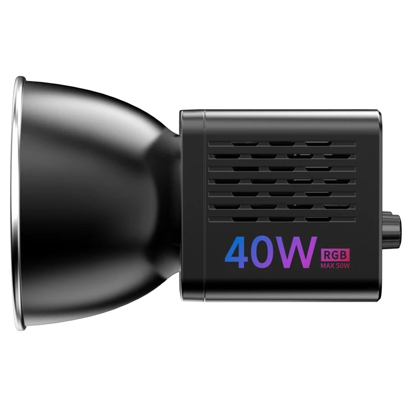 L024 40W RGB Video Light 2500 - 6500K Bi - Color 0 - 359° RGB COB Light Mini Bowens Mount Fill Light 3400Mah COB Light - Visión Creativa