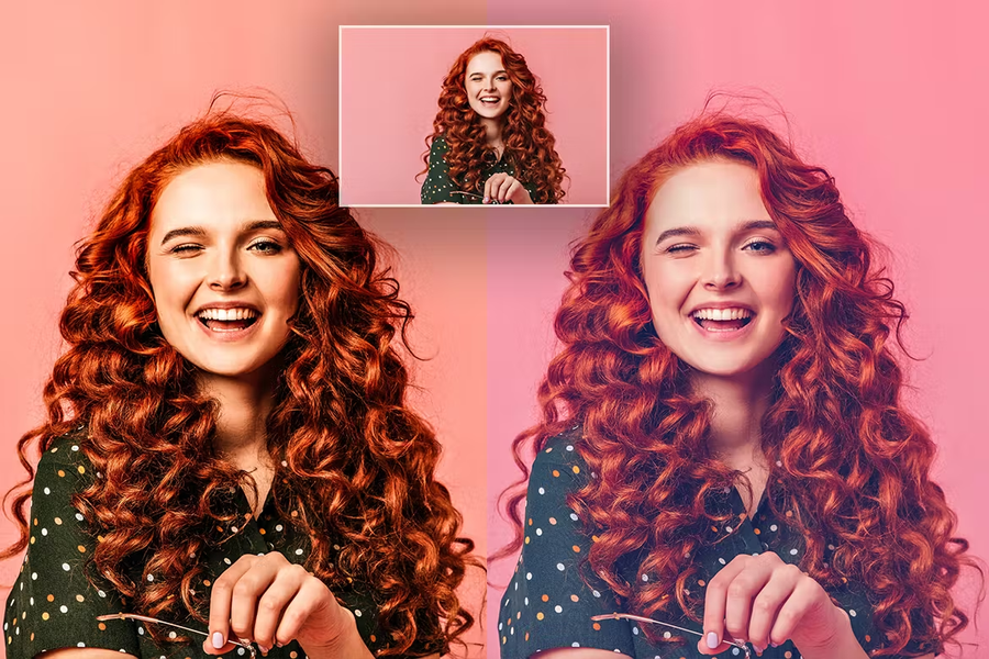 25 Presets Profesionales Lightroom - Ejemplo antes y después retrato