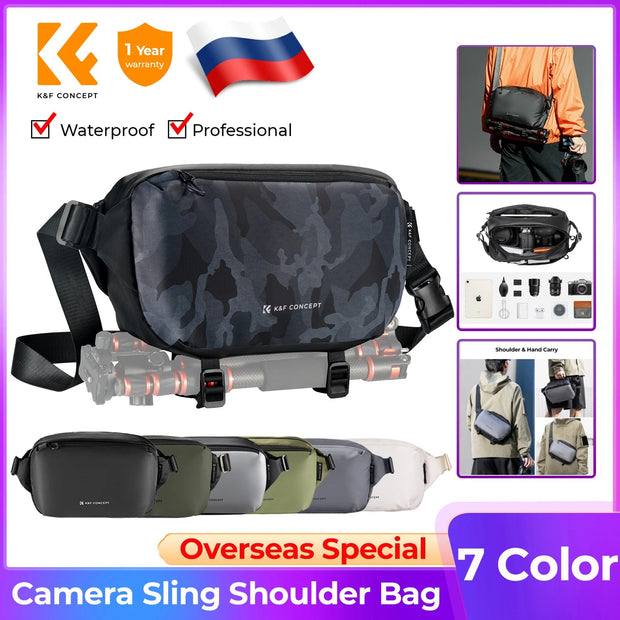 Lightweight Camera Sling Bag 10L Photography Shoulder Bag for Digital Canon/Nikon/Sony Camears/Dji Mavic Drone Pouch - Visión Creativa 