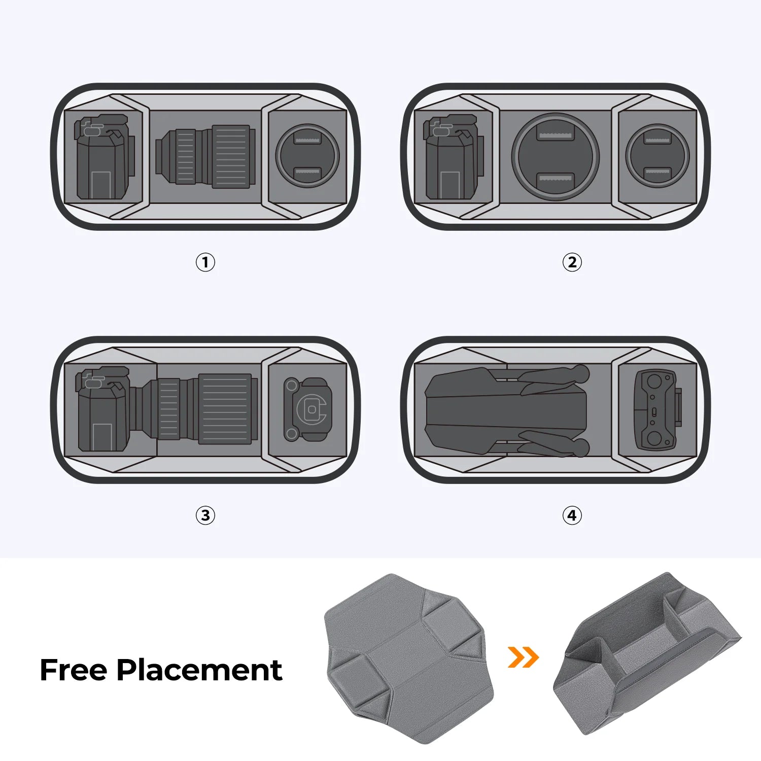Lightweight Camera Sling Bag 10L Photography Shoulder Bag for Digital Canon/Nikon/Sony Camears/Dji Mavic Drone Pouch - Visión Creativa 