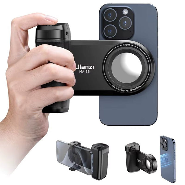 MA35 Magsafe Smartphone Camera Shutter Grip Bluetooth Selfie Handle as Camera Photo Stabilizer Vertical Horizontal Shoot - Visión Creativa 