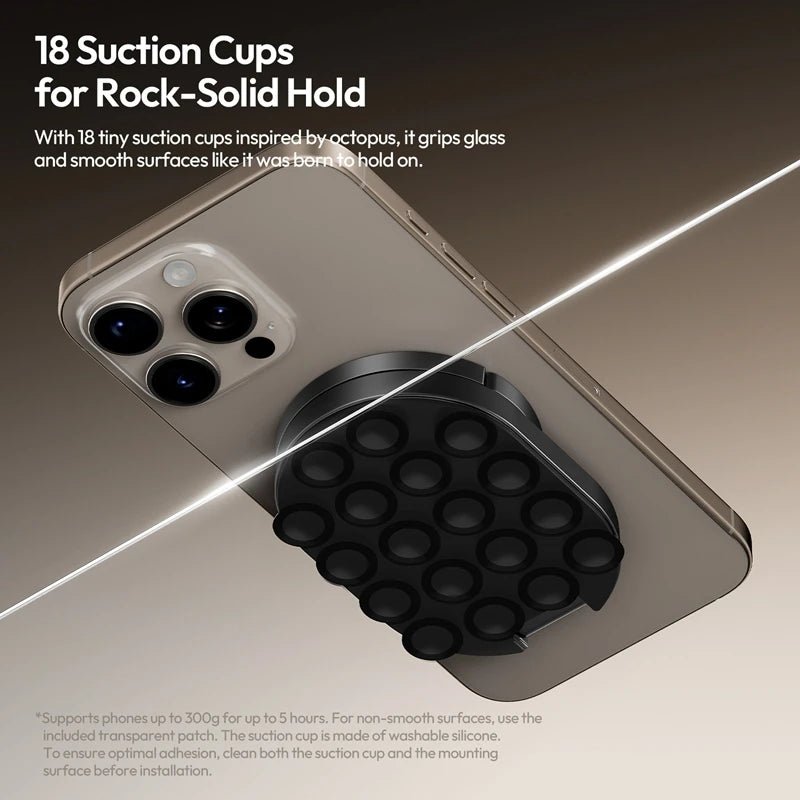 MA39 Maglock Suction Cup Phone Mount Desktop Stand for Iphone 17 16 15 14 with Suction Bottom for Wall Glass accesories