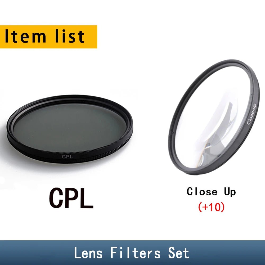 Macro Lens Filter Close up +10 Filter Kit - 37 40.5 43 46 49 52 55 58 62 67 72 77 82 Mm for DSLR SLR Camera Filter Set - Visión Creativa