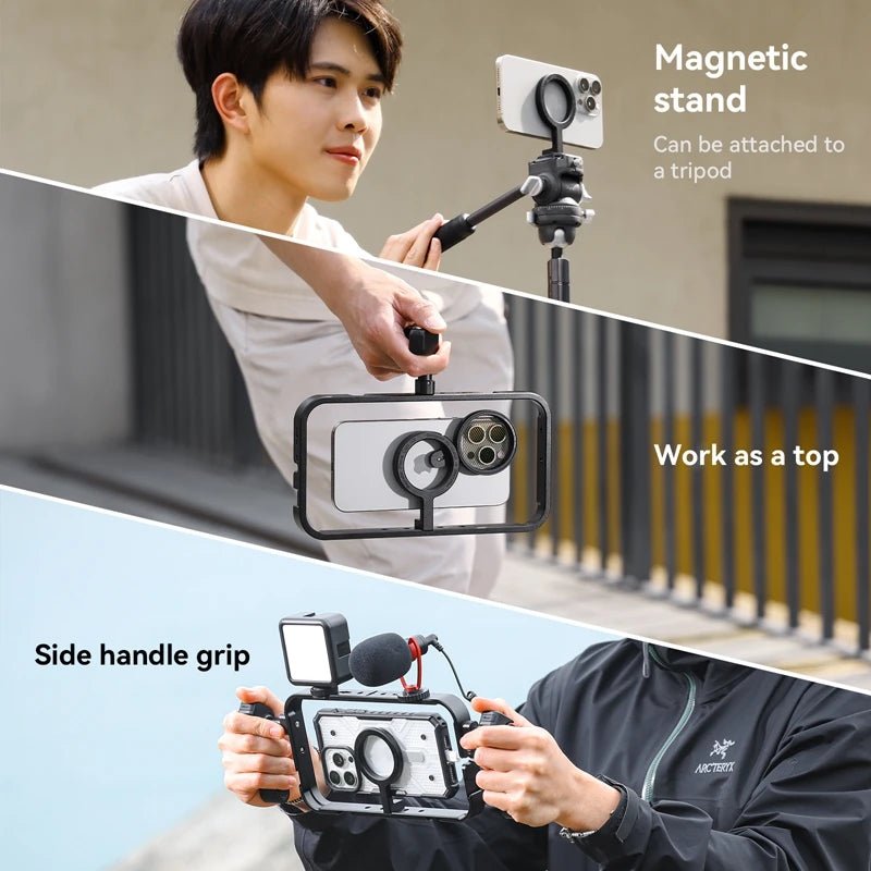 MG-001 Magnetic Phone Cage for iPhone - Double-Sided Magnetic Ring accesories