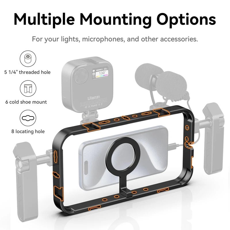 MG-001 Magnetic Phone Cage for iPhone - Double-Sided Magnetic Ring accesories