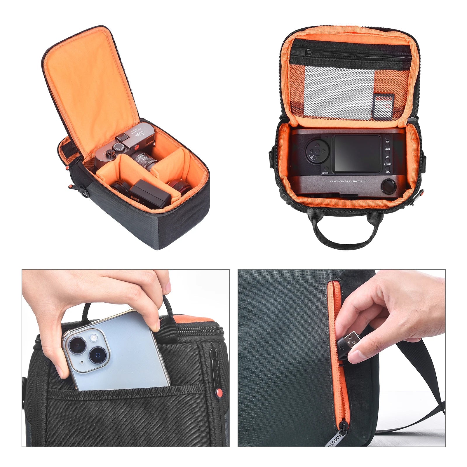 Micro Single Bag Fashion Shoulder Bag Waterproof Camera Case Photography Bags for Nikon Canon Sony DSLR A6000 M50 - Visión Creativa