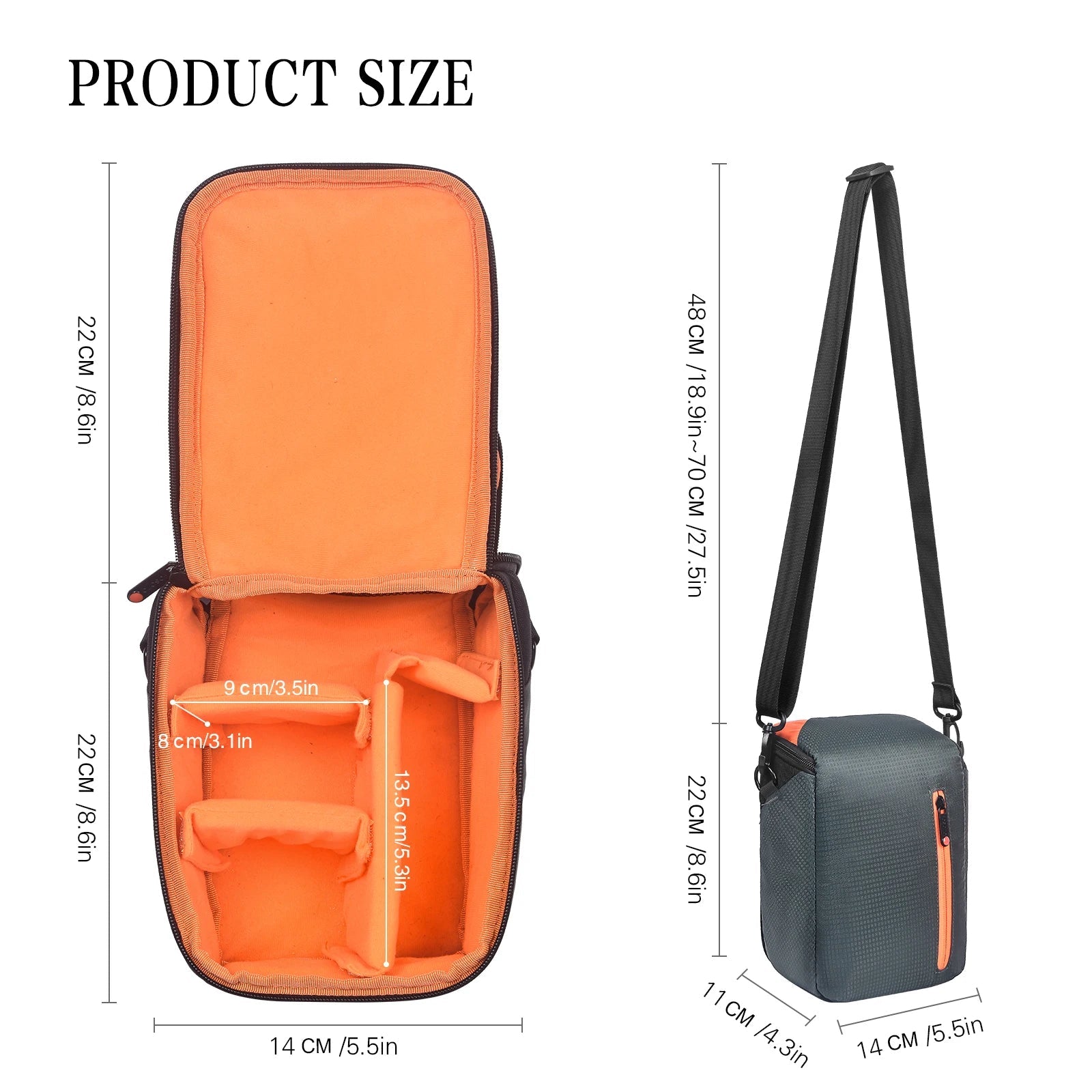 Micro Single Bag Fashion Shoulder Bag Waterproof Camera Case Photography Bags for Nikon Canon Sony DSLR A6000 M50 - Visión Creativa