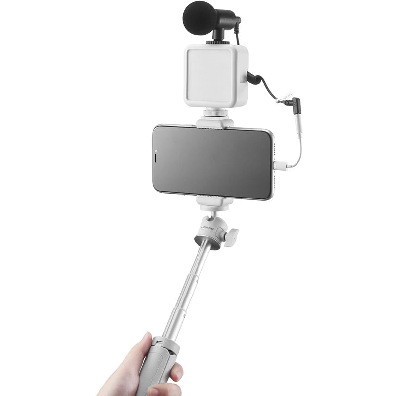Mini Portable LED Video Light Kit with Triple Cold Shoe & Rechargeable Battery - Visión Creativa