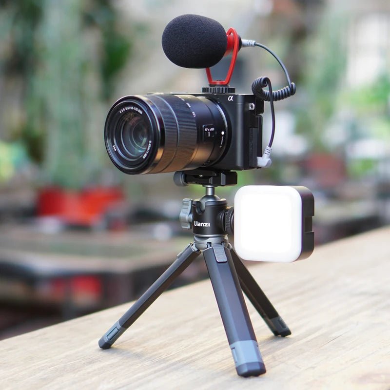 MT-24 Metal Table Tripod with Cold Shoe - Vlog DSLR Camera Phone Stand tripods