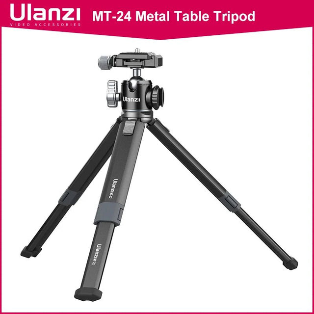 MT-24 Metal Table Tripod with Cold Shoe - Vlog DSLR Camera Phone Stand tripods