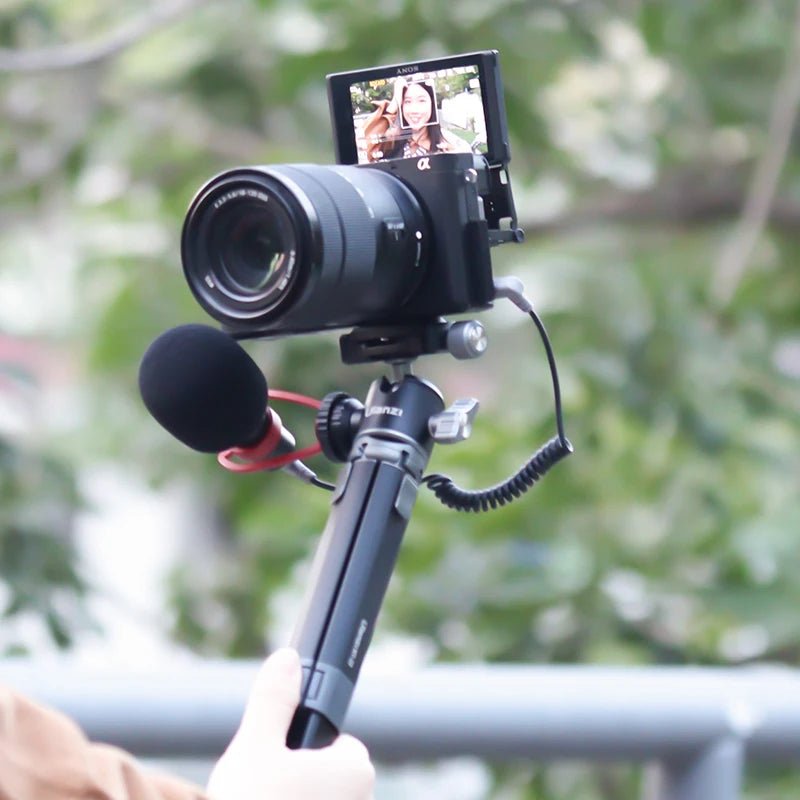 MT-24 Metal Table Tripod with Cold Shoe - Vlog DSLR Camera Phone Stand tripods
