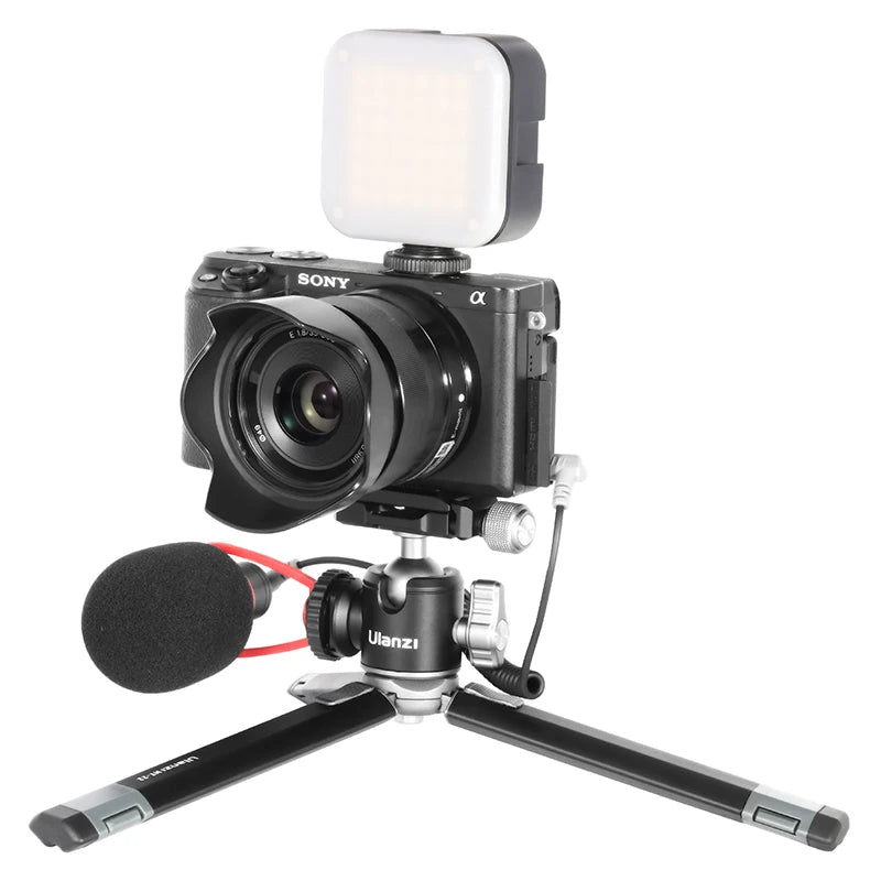 MT-24 Metal Table Tripod with Cold Shoe - Vlog DSLR Camera Phone Stand tripods