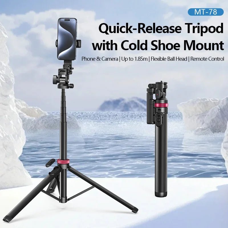 Ulanzi MT-78 Quick-Release Tripod: Max1.85M, Remote Control. - Visión Creativa 
