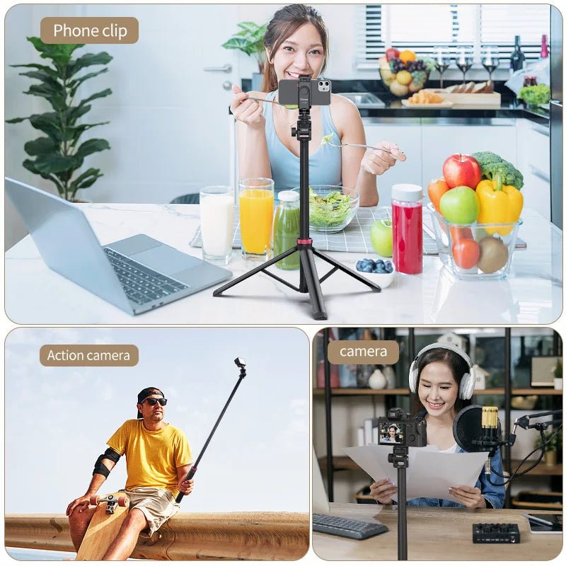 MT-79 Extendable Tripod with 1/4'' Screw for DSLR Camera Smartphone Fill Light Microphone Tripod - Visión Creativa 