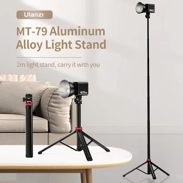 MT-79 Extendable Tripod with 1/4'' Screw for DSLR Camera Smartphone Fill Light Microphone Tripod - Visión Creativa 