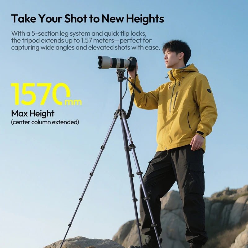 Ulanzi OMBRA VIDEO II Travel Tripod with Panoramic Ball Head - Visión Creativa 