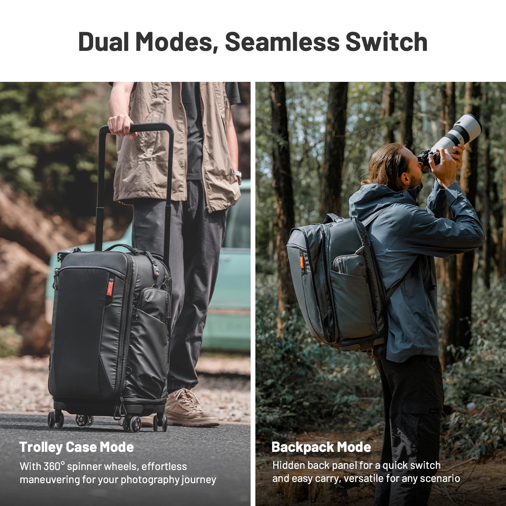 Photography Trolley Case Photography Bag DSLR Camera Bag Professional Outdoor Backpack Luggage Equipment Travel Case - Visión Creativa 
