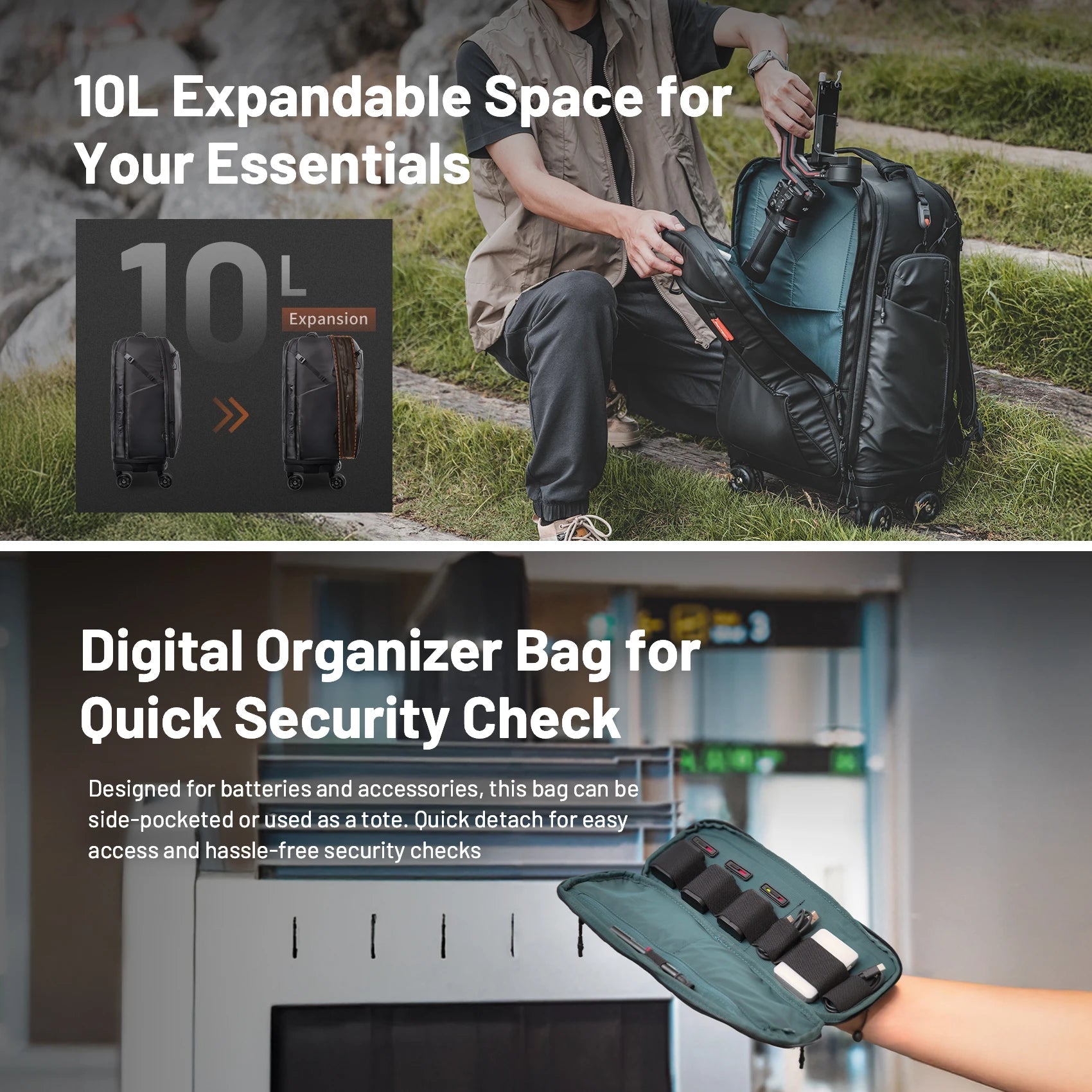 Photography Trolley Case Photography Bag DSLR Camera Bag Professional Outdoor Backpack Luggage Equipment Travel Case - Visión Creativa 