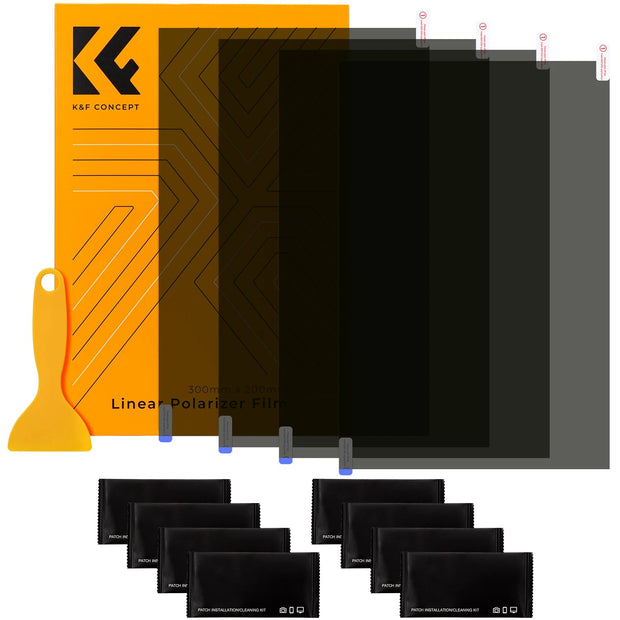 Professional Polarized Film 7.8*11.8 Inches High Contrast Linear Optical Film with Film Scraper Cloth Set for Screen - Visión Creativa 