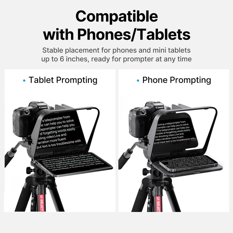Ulanzi RT02 Portable Mini Teleprompter - Ideal for Video Recording and Live Streaming accesories