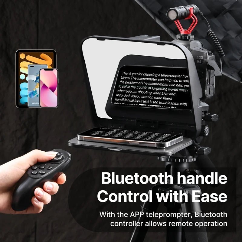 Ulanzi RT02 Portable Mini Teleprompter - Ideal for Video Recording and Live Streaming accesories