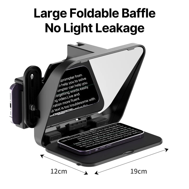 Ulanzi RT02 Portable Mini Teleprompter - Ideal for Video Recording and Live Streaming accesories
