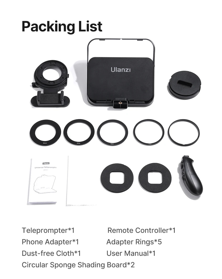 Ulanzi RT02 Universal Teleprompter for DSLR Camera & Devices - Visión Creativa 