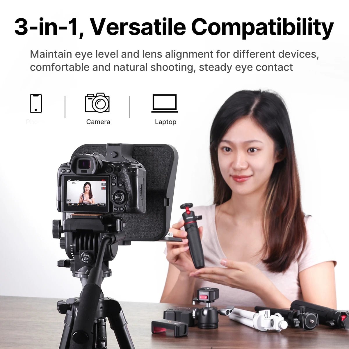 Ulanzi RT02 Universal Teleprompter for DSLR Camera & Devices - Visión Creativa 