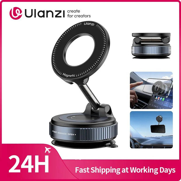 Ulanzi SK-25 Vacuum Suction MagMount - Magnetic Phone Mount for Car Window & Dashboard accesories